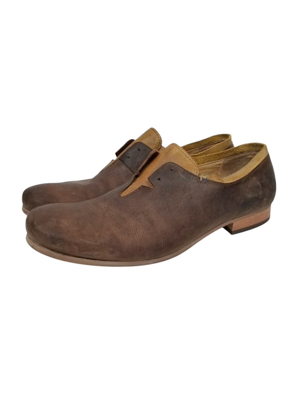 John Fluevog Mens Radio BLT Slip On Shoes Brown Leather Size 11